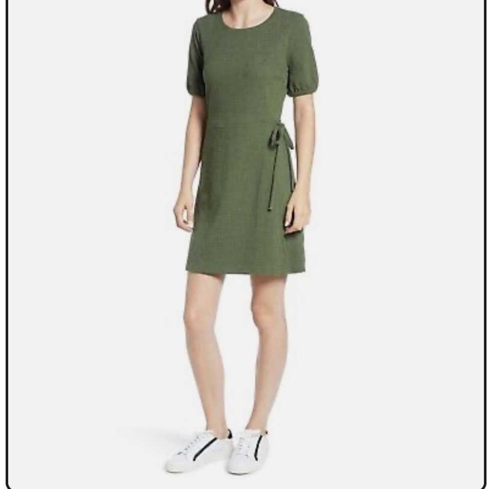 Madewell Olive Green Short Sleeve Wrap Dress